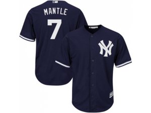 Youth New York Yankees #7 Mickey Mantle Navy blue Cool Base Stitched MLB Jersey