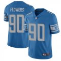 Nike Lions #90 Trey Flowers Blue Vapor Untouchable Limited Jersey