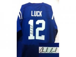 Nike Indianapolis Colts #12 Andrew Luck blue Jerseys(Signed Elite)