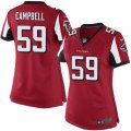 Women's Nike Atlanta Falcons #59 De'Vondre Campbell Limited Red Team Color NFL Jersey