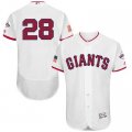 Mens San Francisco Giants #28 Buster Posey White Stitched 2016 Fashion Stars & Stripes Flex Base Baseball Jersey