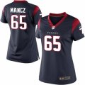 Women's Nike Houston Texans #65 Greg Mancz Limited Navy Blue Team Color NFL Jersey