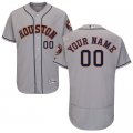 Men Houston Astros Majestic Gray Flexbase Authentic Collection Custom Jersey