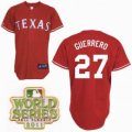 2011 world series mlb Texas Rangers #27 Vladimir Guerrero Red