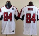 Nike Falcons #84 Roddy White White With Hall of Fame 50th Patch NFL Elite Jersey