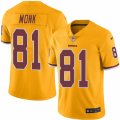 Mens Nike Washington Redskins #81 Art Monk Limited Gold Rush NFL Jersey