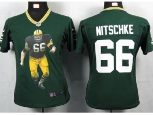 Nike Women green bay packers #66 ray nitschke green Portrait Fashion Game Jerseys