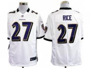 Nike NFL Baltimore Ravens #27 Ray Rice White Game Jers