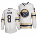 Sabres #8 Casey Nelson White 50th Anniversary Adidas Jersey