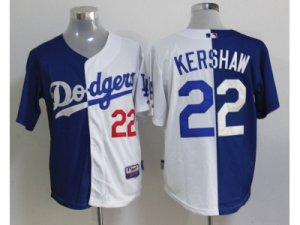 mlb jerseys los angeles dodgers #22 kershaw white-blue[split]