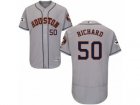Houston Astros #50 J.R. Richard Authentic Grey Road 2017 World Series Bound Flex Base MLB Jersey