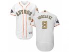 Men Houston Astros #9 Marwin Gonzalez White FlexBase Authentic 2018 Gold Program Stitched Baseball Jersey