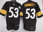 Nike NFL Pittsburgh Steelers #53 Maurkice Pouncey Black Jerseys(Elite)