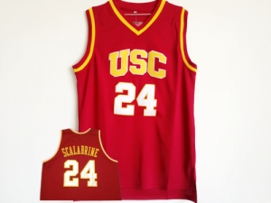 USC Trojans #24 Brian Scalabrine Red College Basketball Jersey