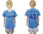 2017-18 Manchester City 42 TOURE YAYA Home Youth Soccer Jersey