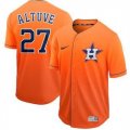 Astros #27 Jose Altuve Orange Drift Fashion Jersey