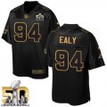 Nike Carolina Panthers #94 Kony Ealy Black Super Bowl 50 Men Stitched NFL Elite Pro Line Gold Collection Jersey