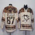 Mens Pittsburgh Penguins #87 Sidney Crosby Cream Camo Stitched NHL Jersey