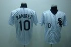 mlb chicago white sox #10 ramirez white(black strip)