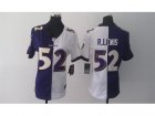 Nike women baltimore ravens #52 r.lewis purple-white[Elite split]