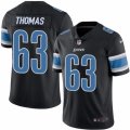 Mens Nike Detroit Lions #63 Brandon Thomas Limited Black Rush NFL Jersey