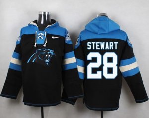 Nike Carolina Panthers #28 Jonathan Stewart Black Player Pullover NFL Hoodie