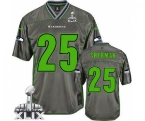 2015 Super Bowl XLIX nike youth nfl jerseys seattle seahawks #25 sherman grey[Elite vapor]