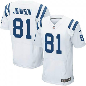 Nike Indianapolis Colts #81 Andre Johnson white jerseys(Elite)