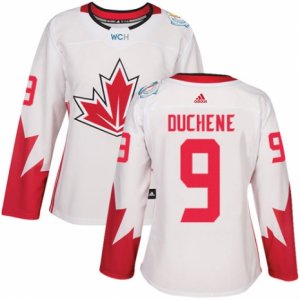 Women\'s Adidas Team Canada #9 Matt Duchene Authentic White Home 2016 World Cup Hockey Jersey