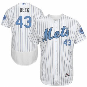 Men\'s Majestic New York Mets #43 Addison Reed Authentic White 2016 Father\'s Day Fashion Flex Base MLB Jersey