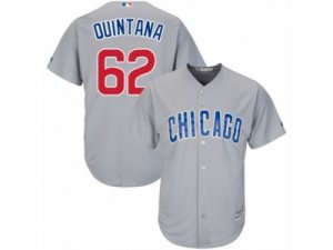 Youth Majestic Chicago Cubs #62 Jose Quintana Replica Grey Road Cool Base MLB Jersey