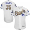 Men Kansas City Royals #35 Eric Hosmer White World Series Champions Gold Program FlexBase MLB Jersey