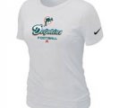 Women Miami Dolphins White T-Shirt