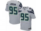 Mens Nike Seattle Seahawks #95 Dion Jordan Elite Grey Alternate NFL Jersey