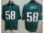 Nike Philadelphia Eagles #58 Trent Cole Dark Green Elite Jerseys