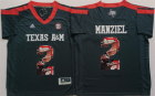 Texas A&M Aggies 2 Johnny Manziel Black Portrait Number College Jersey