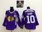 NHL Chicago Blackhawks #10 Patrick Sharp Purple Practice 2015 Stanley Cup Champions jerseys