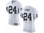 Mens Nike Oakland Raiders #24 Marshawn Lynch Elite White NFL Jersey