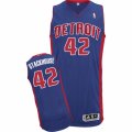 Mens Adidas Detroit Pistons #42 Jerry Stackhouse Authentic Royal Blue Road NBA Jersey