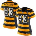 Women's Nike Pittsburgh Steelers #93 Dan McCullers Limited Yellow Black Alternate 80TH Anniversary Throwback NFL Jersey