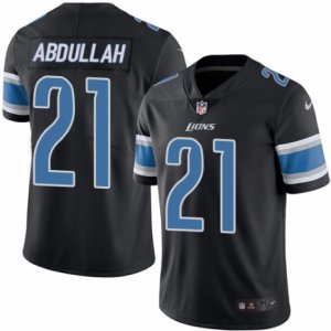 Mens Nike Detroit Lions #21 Ameer Abdullah Limited Black Rush NFL Jersey