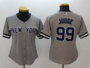 New york Yankees #99 Aaron Judge Gray Women Cool Base Jersey