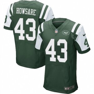 Mens Nike New York Jets #43 Julian Howsare Elite Green Team Color NFL Jersey