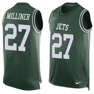 Nike New York Jets #27 Dee Milliner Green Team Color Men Stitched NFL Limited Tank Top Jersey