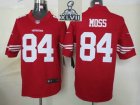 2013 Super Bowl XLVII NEW San Francisco 49ers 84 Randy Moss Red jerseys (Limited)
