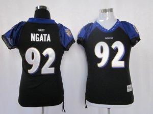 women nfl baltimore ravens #92 ngata field flirt fashion black