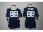 Nike Womens Dallas cowboys #88 Bryant blue Jerseys[breast Cancer Awareness]