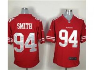 Nike NFL San Francisco 49ers #94 Justin Smith Red Game Jerseys