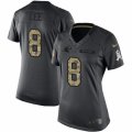 Womens Nike Carolina Panthers #8 Andy Lee Limited Black 2016 Salute to Service NFL Jersey