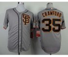 mlb jerseys san francisco giants #35 crawford grey[crawford][SF]